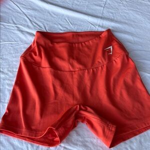 Gymshark Red Athletic Shorts - High-Waist Training Shorts